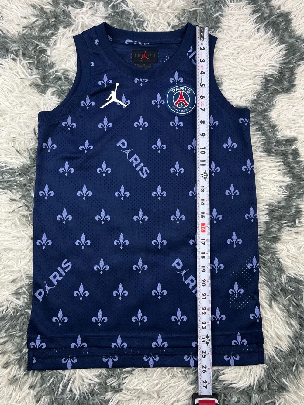 Jordan Nike Kids Boys Paris Saint-Germain Statement Navy Jersey Size M 10-12yrs